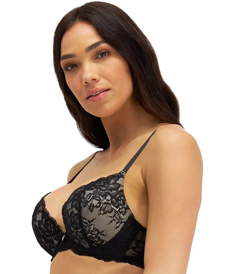 Temple Luxe by Berlei Lace Level 1 Push Up Bra - Persian Red - Curvy