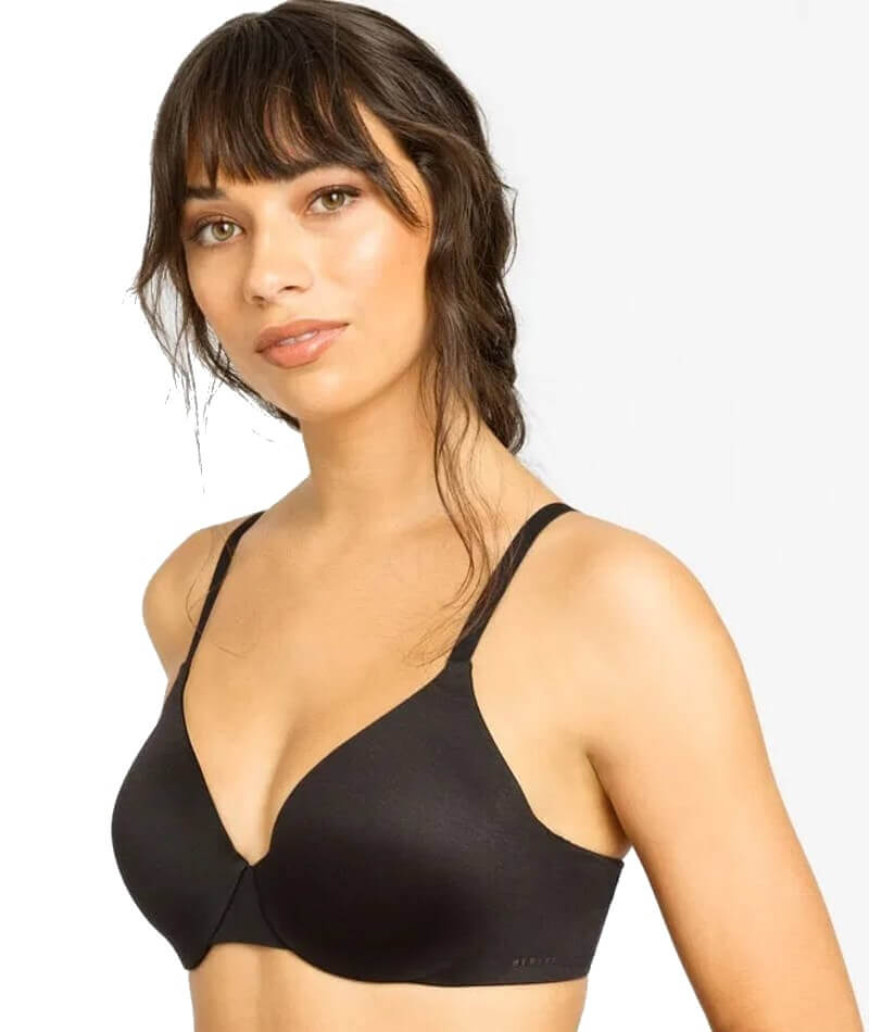 Berlei understate demi coverage adjustable womens ladies black bra lingerie  yy64