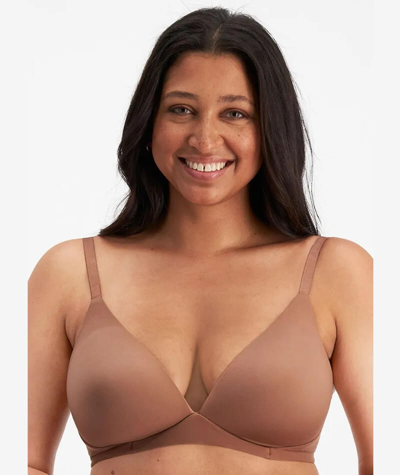 Women's Cotton Wirefree Bra in Beige