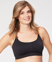 Rock Candy Luxury Seamless Wire-free Nursing Bra - Black - Curvy Bras