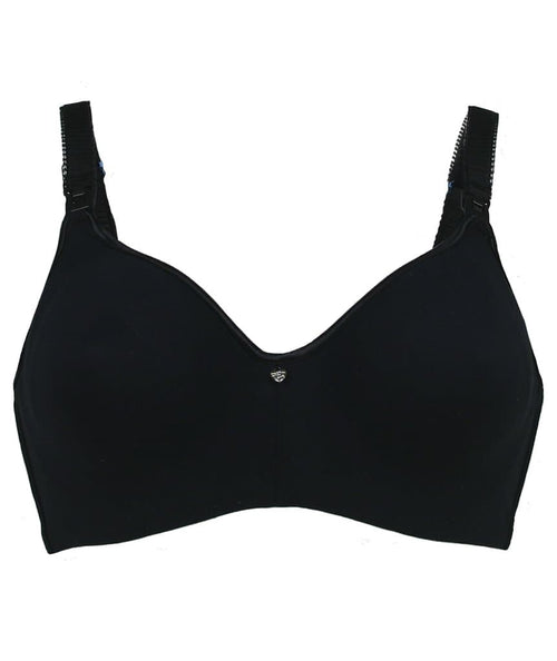 Cake Maternity Croissant Seamless Flexi Wire Nursing Bra - Black