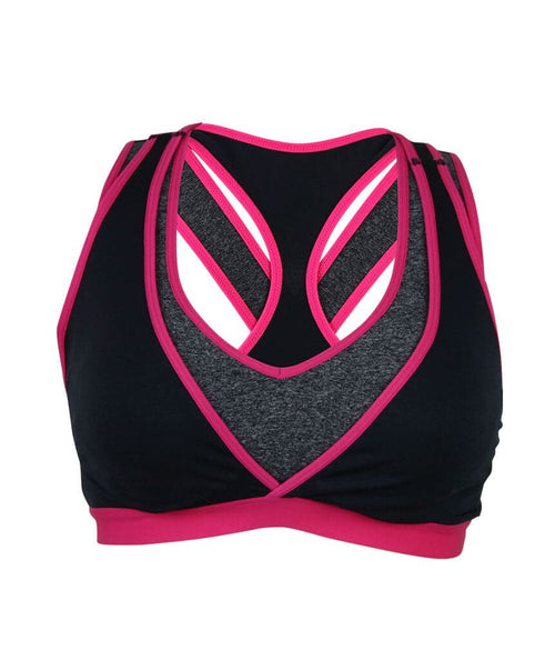 Lotus Crossover Bra Dark Pink Lotus Medium Support Sports Bra