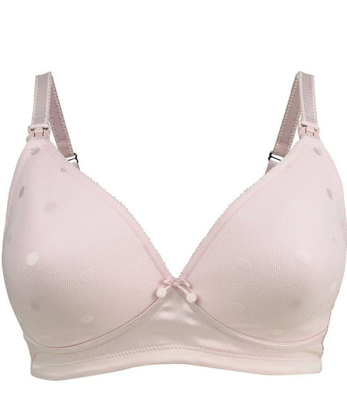 Cake Lingerie Women's Rose Mousse Non-Wired Polka Dot Nursing Bra