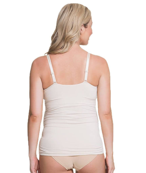 Cake Maternity Toffee Shaping Seamless Nursing Tank - Nude - Curvy