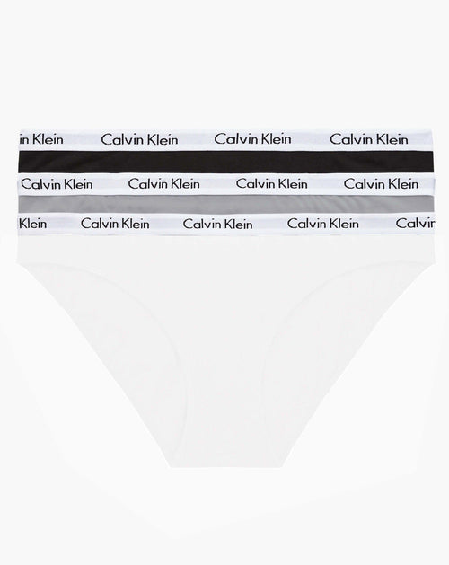 Calvin Klein Carousel 3 Pack Bikini Knickers Large Black/White/Black