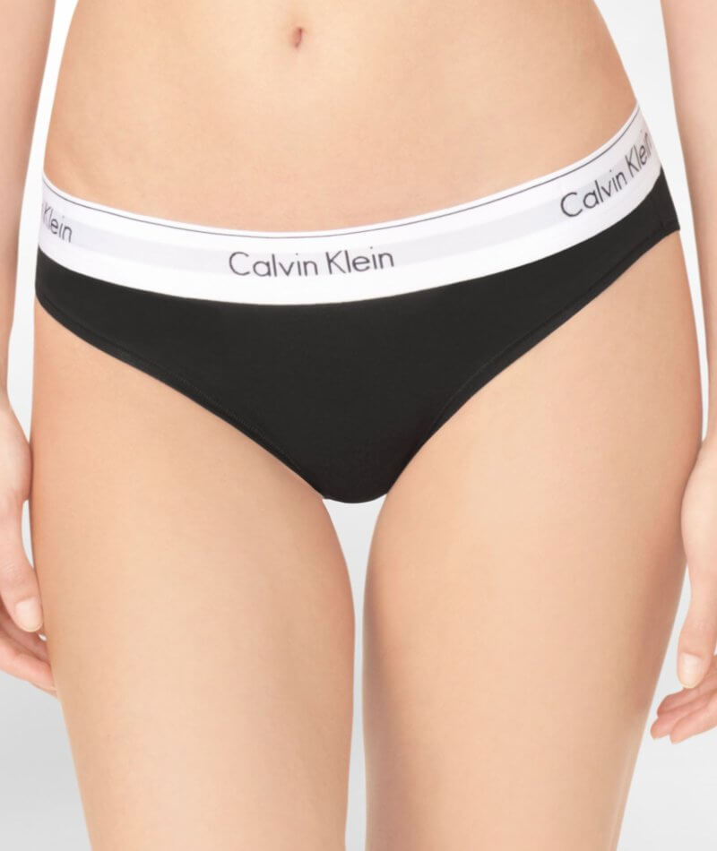 Calvin Klein Modern Cotton Bikini Brief - Black - Curvy Bras