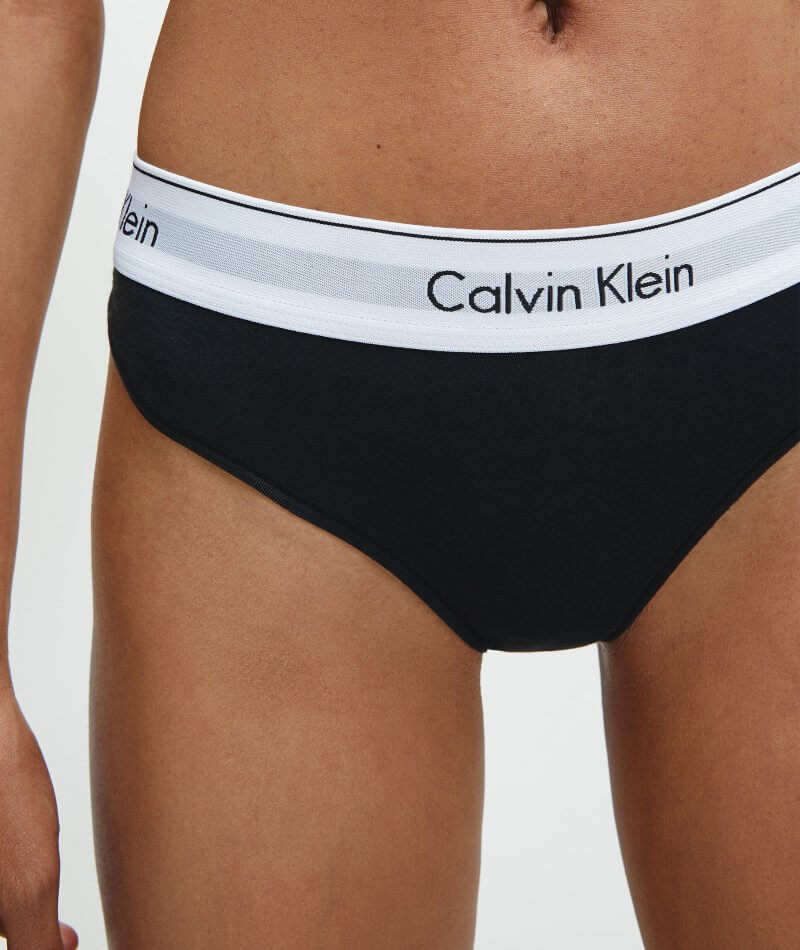 Calvin Klein Modern Cotton Bikini Brief - Black - Curvy Bras