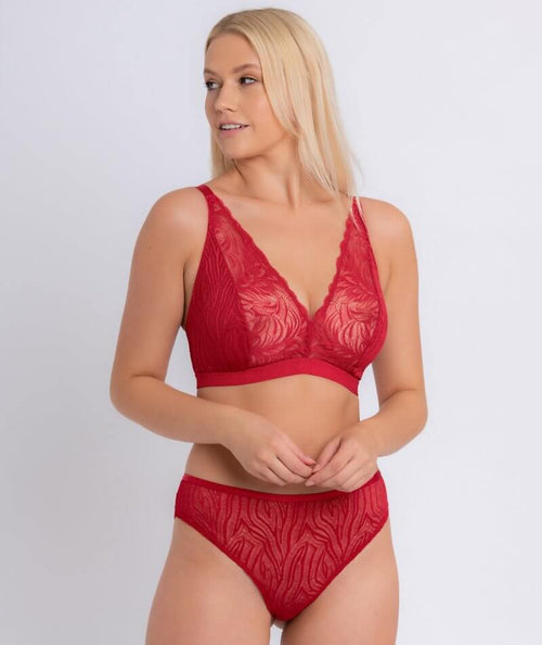 Curvy Kate Lace Daze Wire-Free Bralette - Lipstick Red