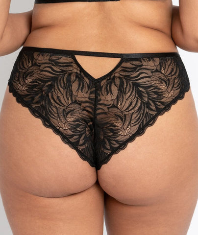 Scantilly Lovers Knot Thong - Black/Latte Beige