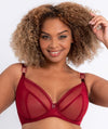 Scantilly Unchained Plunge Bra - Deep Red - Curvy