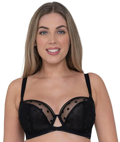 CURVY KATE ST4901 PEEK A BOO, BALCONNET BRA, BLACK, SALE