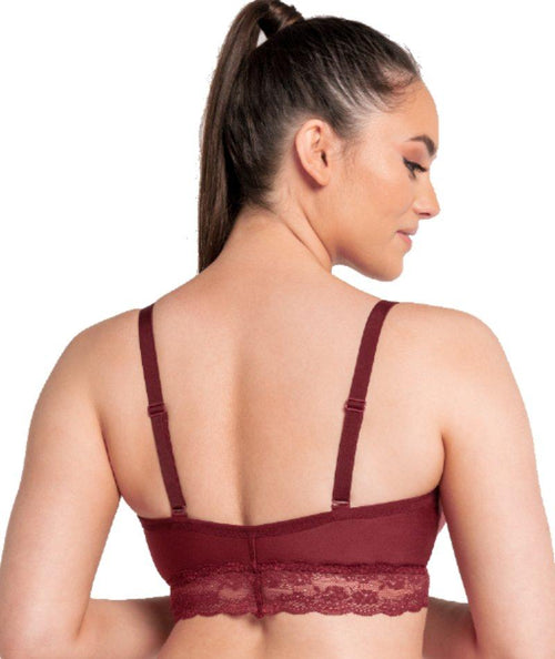 Curvy Kate Twice The Fun Reversible Wire-Free Bralette - Oxblood/Black