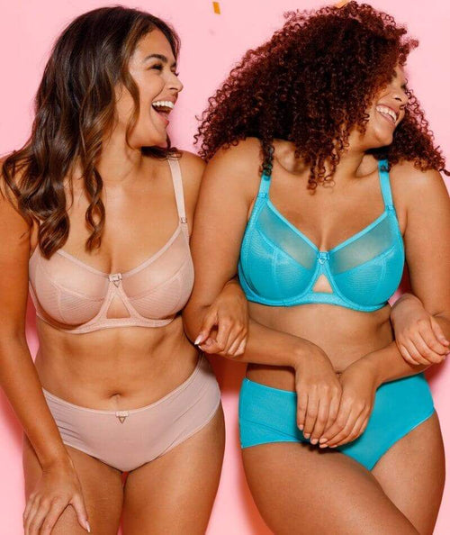 Curvy Kate Sheer Class Padded Balcony Bikini Top Turquoise – Uplifting, LLC