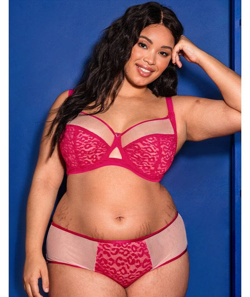 Curvy Kate Victory Wild Balcony Bra - Hot Pink/ Blush - Curvy Bras