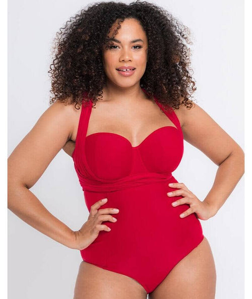 Curvy Kate First Class Bandeau Swim Top in Red FINAL SALE (25% Off