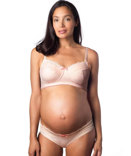 Hotmilk Show Off Nursing & Maternity Wire-Free Bra - Ivory - Curvy