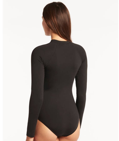 Essentials - Long Sleeve One-Piece Swimsuit for Women