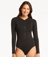 Sea Level Essentials Long Sleeve B-DD Cup One Piece Swimsuit