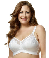 Women's Elila 1301 Embroidered Microfiber Wireless Soft-cup Bra (Mocha 50D)  