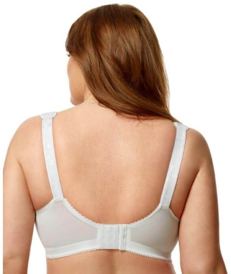 Elila Embroidered Wire-free Bra - White - Curvy Bras