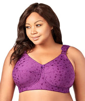 Buy Elila Women's Plus Size Jacquard Front-Close Wireless Longline Posture  Bra - 50 DD/E, Nude Online at desertcartINDIA