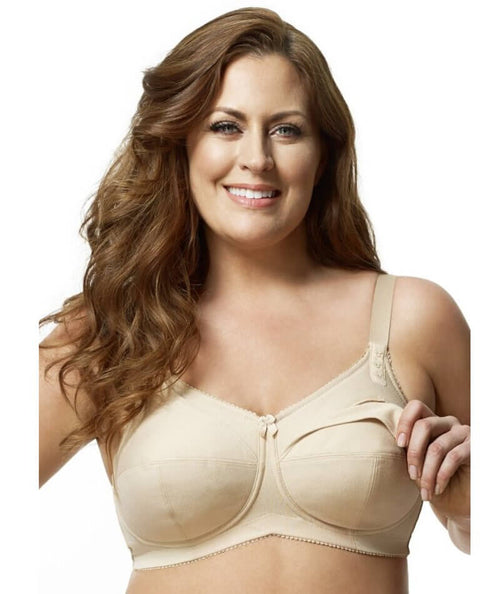 Elila 2-Ply Cotton Support Nursing Softcup #1613,42Dd/E,Nude 