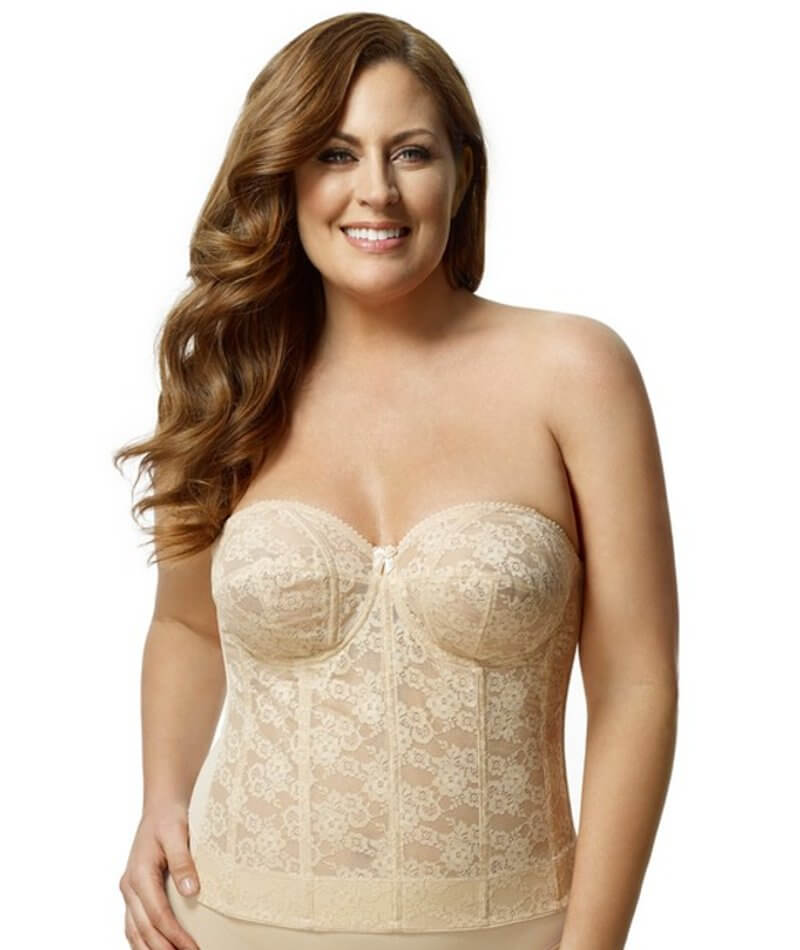 Deyllo Women's Strapless Push Up Full Cup Plus Size Underwire