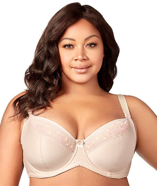Full Figure Figure Types in 34E Bra Size G Cup Sizes Swiss Embroidery by  Elila Support Bras
