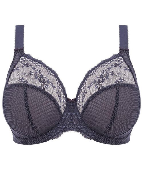 Elomi Charley Underwire Stretch Plunge Bra - Storm - Curvy Bras