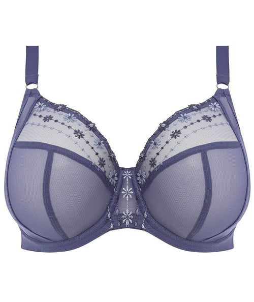 Elomi Matilda Banded Plunge Underwire Bra (8900),42HH,Denim Daisy