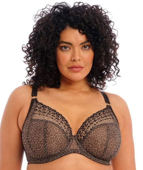 Elomi Matilda Underwired Plunge Bra - Leopard - Curvy