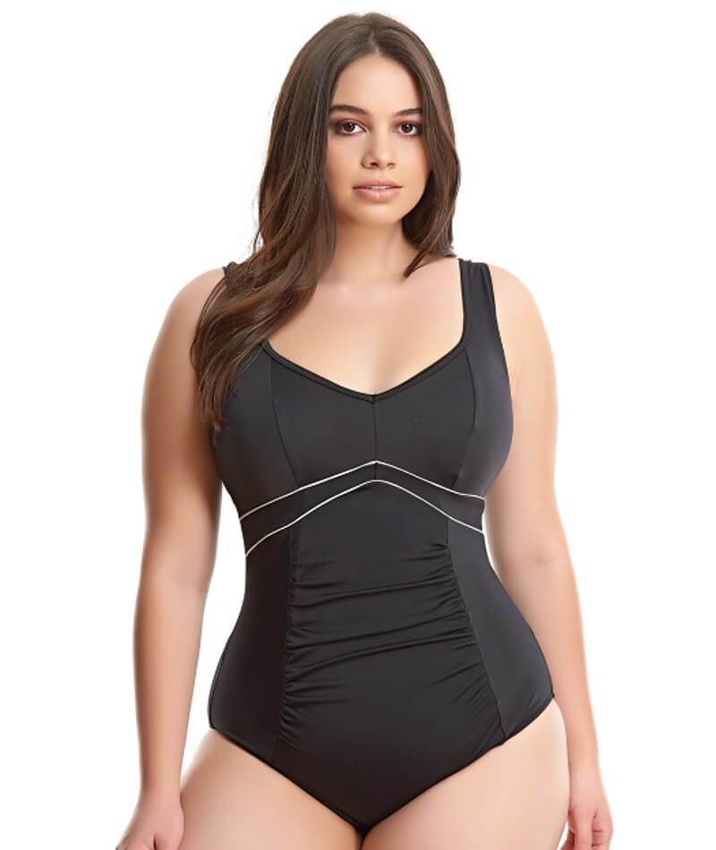 Swim by Elomi - Electroflower Moulded Swimsuit – Black Country Bra