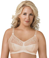 Bestform Satin Trim Wire-Free Cotton Bra With Unlined Cups - Dark