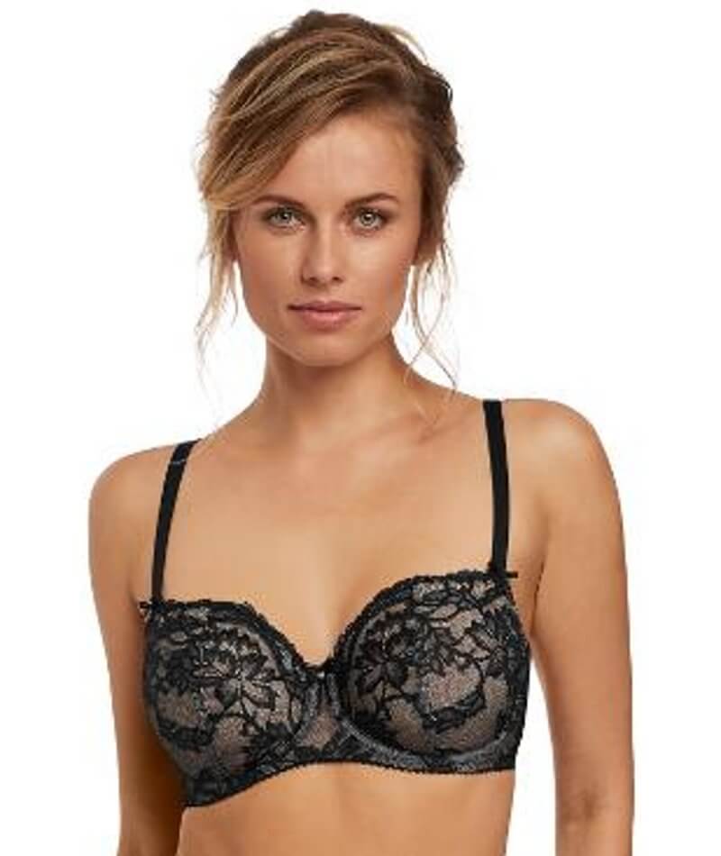 Fantasie Olivia Balconnet Vertical Seam Underwire Bra (3181),34E,Black 