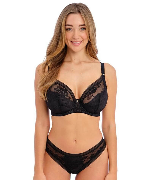 Contemporary Lace Padded Plunge Bra
