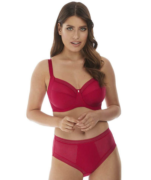 adviicd She Fit Sports Bras Women's Plus Size Cate Underwire Full Cup  Banded Bra Red B
