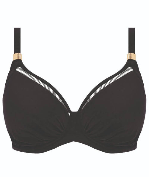 Fantasie Swim East Hampton Underwire Gathered Full Cup Bikini Top - Bl -  Curvy