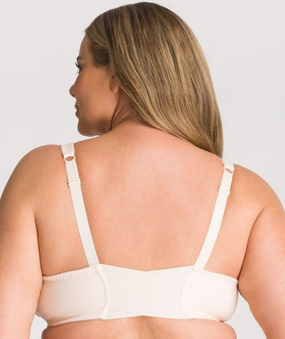  Womens Front Closure Wirefree Post Surgery Plus Size Back  Support Posture Bra Soft Pink 34G