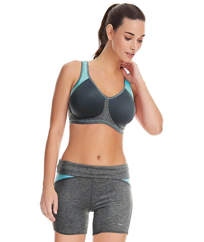 Freya Active Sonic Underwired Moulded Spacer Sports Bra Carbon Curvy 