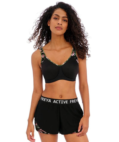 Freya Women's Sonic High Impact Underwire Sports Bra - AA4892 32FF Jungle  Black