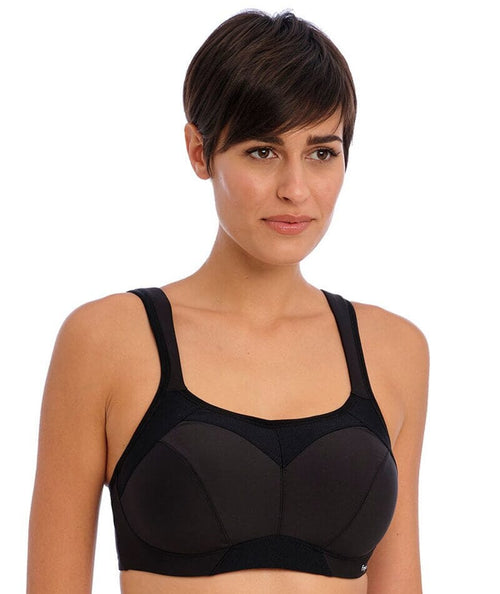 Freya Active High-Octane Underwired Sports Bra - Black - Curvy Bras