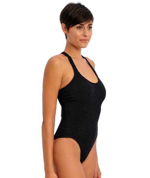 FREYA Black Remix Multiway Plunge One Piece Swimsuit, US 38DD, UK