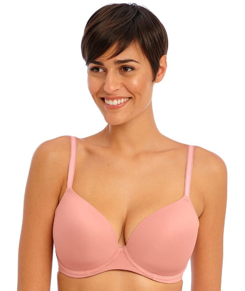 Freya Tailored Underwire Molded Plunge T-Shirt Bra in Ash Rose (ASE) -  Busted Bra Shop