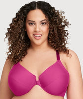 Glamorise Women's Plus Size Front-Closure Cotton T-Back Wirefree #1908, Pink  Blush, 34C/D : : Clothing, Shoes & Accessories