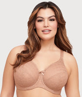 Glamorise Bramour Gramercy Luxe Lace Wire-Free Bralette - Mauve - Curvy