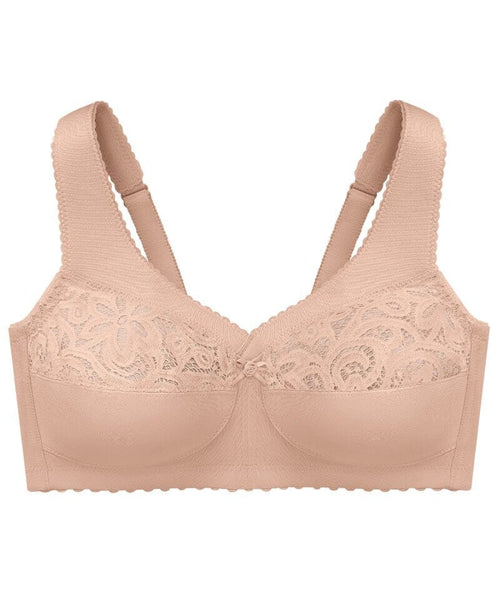 Cathalem Women Padded Sports Bras Magiclift Original Support Bra  Wirefree,Beige One Size 