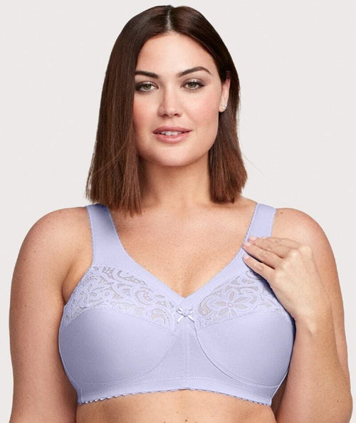 Willow Soft Cotton Nursing Bra with Lace Trim - Blue Marl – Cloud+Co