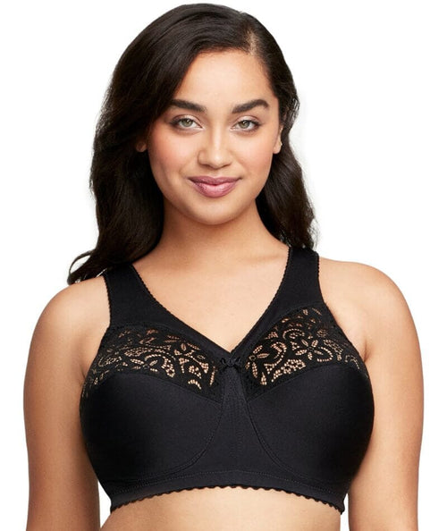 Glamorise womens full figure plus size magiclift original wirefree support  bra #1000, black, 40d price in UAE,  UAE
