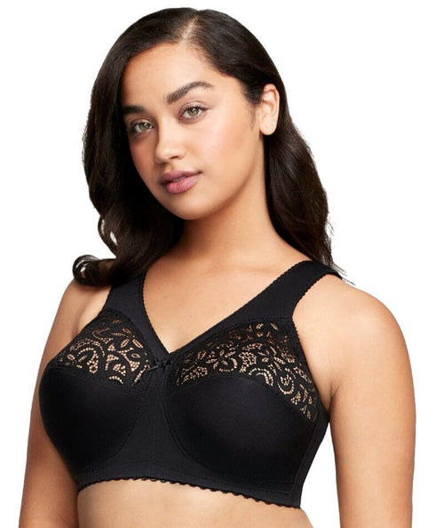 LEADING LADY Women's Lace Covered Wirefree Posture Bra, The Grace, Black,  34C : : Clothing, Shoes & Accessories