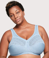 Glamorise Womens Magiclift Minimizer Wirefree Bra 1003 Blue 36h